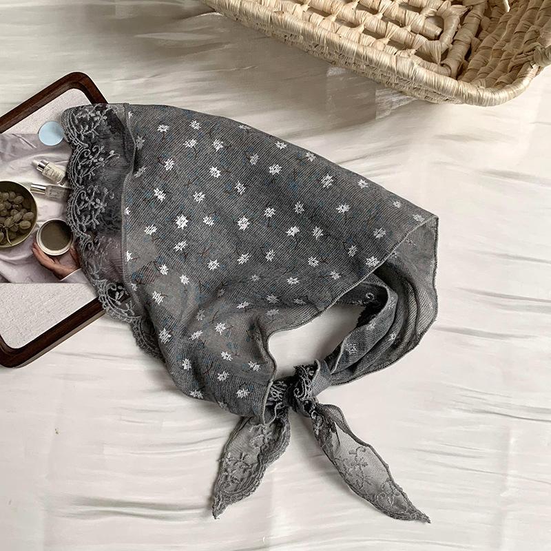 

Triangle scarf scarf women s spring and summer new literary floral neck protector scarf headscarf women s pastoral hair band headgear hair accessories