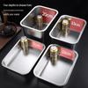 Abay Stainless Steel Rectangular Food Basin with Lid