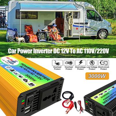 Peaks Power 3000W modifizierter Sinus-Wechselrichter, Hochfrequenz-Wechselrichter, DC 12 V auf AC 220 V, Konverter, Auto-Wechselrichter