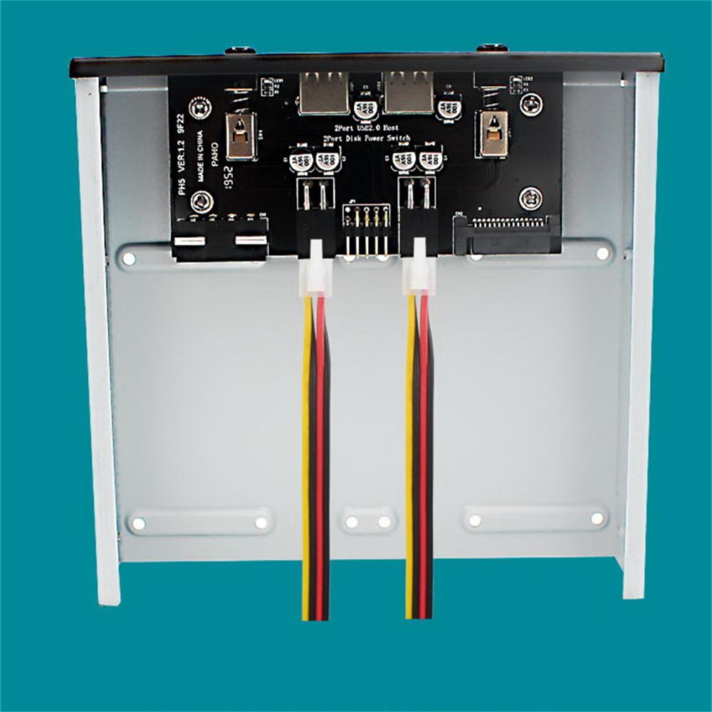 HDD Power Control Switch w/ USB2.0 9P to 9P Data Cable ATX 4PIN + SATA 15P Input