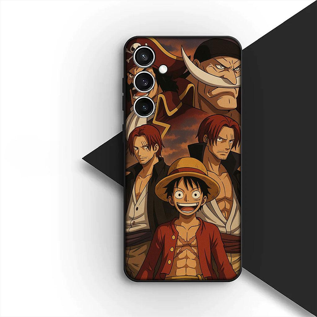 Phone Cover for Motorola Moto G86 G57 E14 E15 G14 G34 G35 G84 G24 A54 G15 Power E22 Soft Case Shanks Red Hair One Pieces Luffy