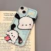 Korean cute puppy applies to apple 14 mobile phone case airbag couple iphone15promax new 11 silicone