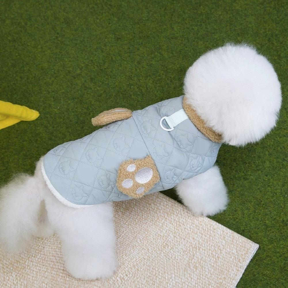 Windproof Dog Warm Clothes Plush Dog Bodysuit Fashion Dog Hiking Jacket Puppy