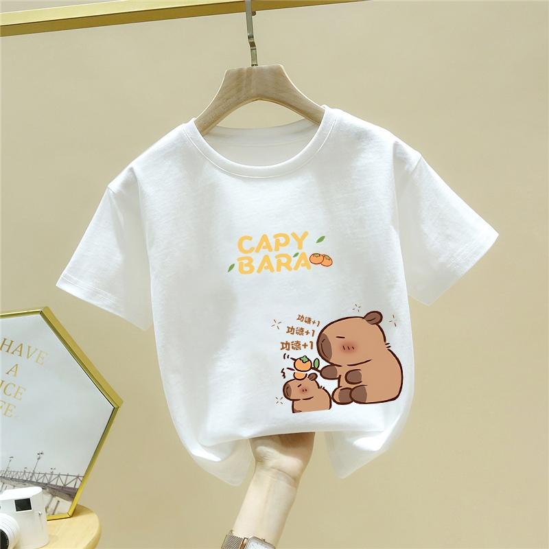 Men s and women s short sleeved T-shirt printed men s and women s round neck slim fit top 140