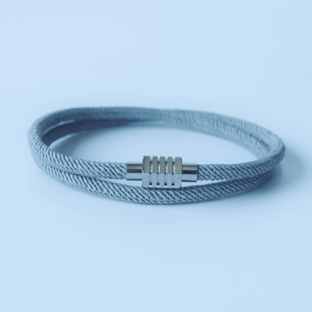 

2025 Fashion Hexagonal Geometric Stainless Steel Bracelet Man Magnetic Buckle Jewelry Multi-layer Rope Bracelets Friendship Gift