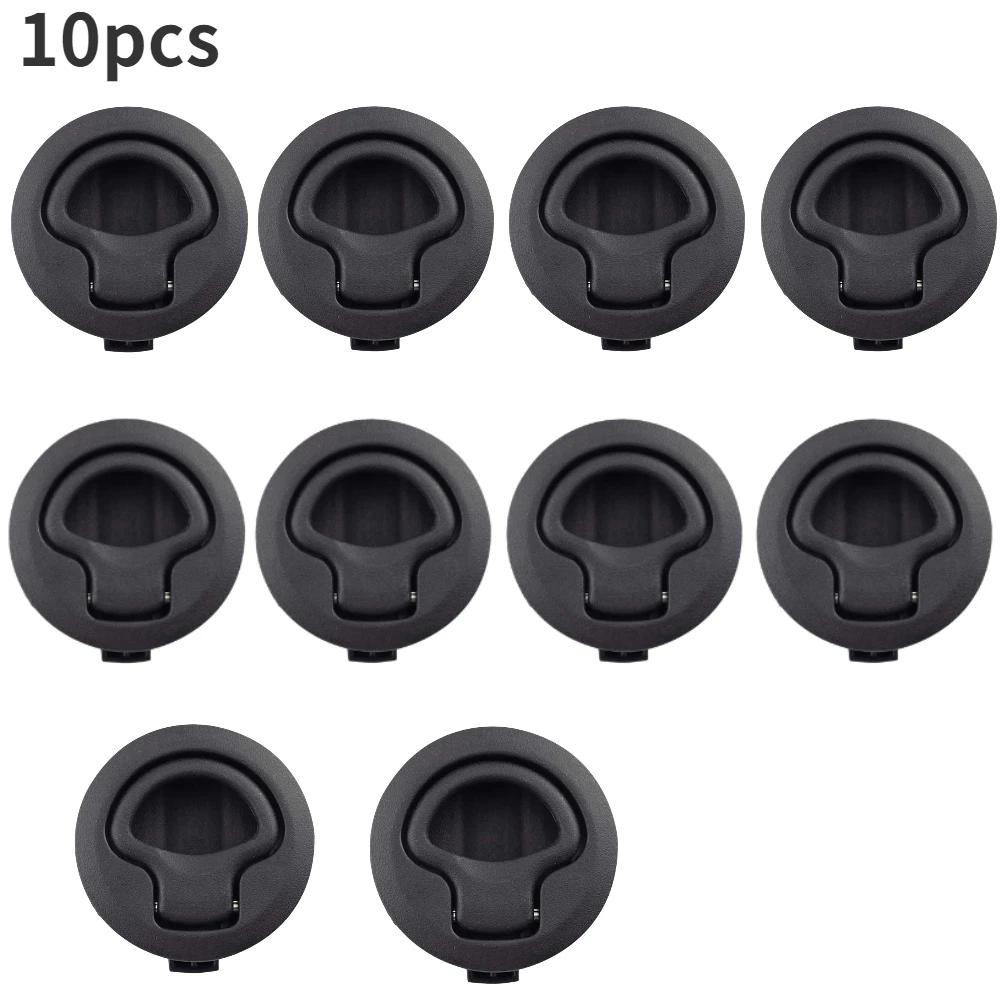 1/2/4/8/10Pcs Round Flush Pull Slam Latch for RV Boat Marine Deck Hatches Lift Pull Handle Non Key Marine Deck Locker