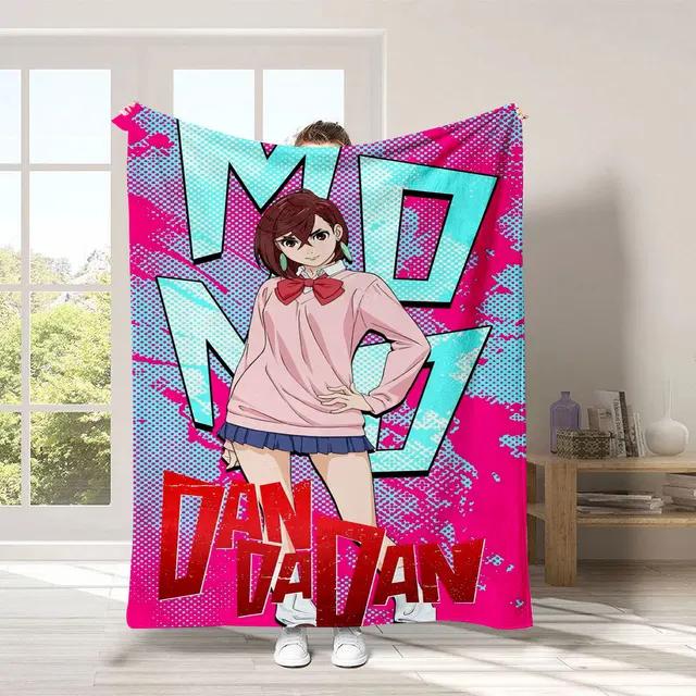 Kawaii Ayase Momo Flannel Dandadan Blanket for Home and Decoration Travel Sofa Warm and Soft for Winter Cartoon Anime
