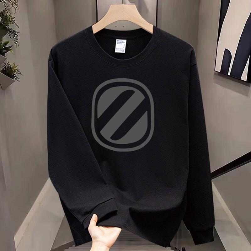 Heavy Trendy Brand Cotton T-Shirt Long-Sleeved Men'S Bottoming Shirt Trendy Autumn And Winter Men'S And Women'S Crew Neck Sweater
