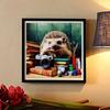 New Arrival 5D DIY Full Circle Diamond Painting "Hedgehog and Book" Embroidery Cross Stitch Home Decor Gift