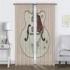 Partition Guitar Pattern Curtains Camera Tulle Bedroom Child Room Shades Window Curtain Living Kitchen Light Blocking Polyester Ideal For Master