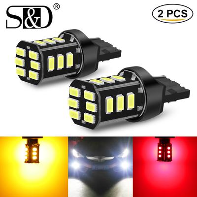 2 Stücke T20 Led-lampen Auto Licht 7443 7440 W21/5 Watt LED W21W P21/7 Watt 3156 3157 Auto Blinker Rückfahrleuchte 12 V Weiß Rot Gelb