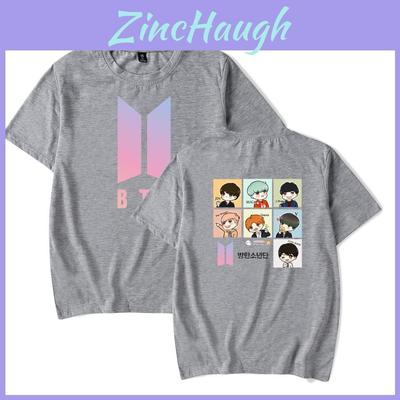 Bts Grafikdruck Modal T-Shirt Oversized Streetwear Shirt Für Kpop Fans Sommer Lässig