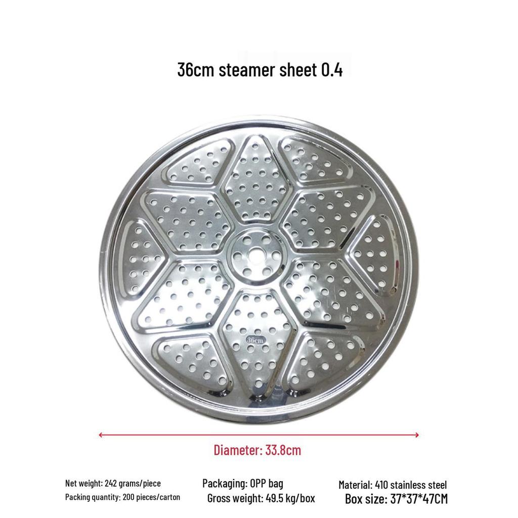 20-44cm Stainless Steel Thickened Steamer Plate/Rack for Household Use