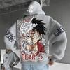 Anime mikina Pánská Dámská One Piece Luffy Gear 5 Nika Streetwear Ležérní Mikina s kapucí Podzim Zima Cosplay Dlouhý rukáv