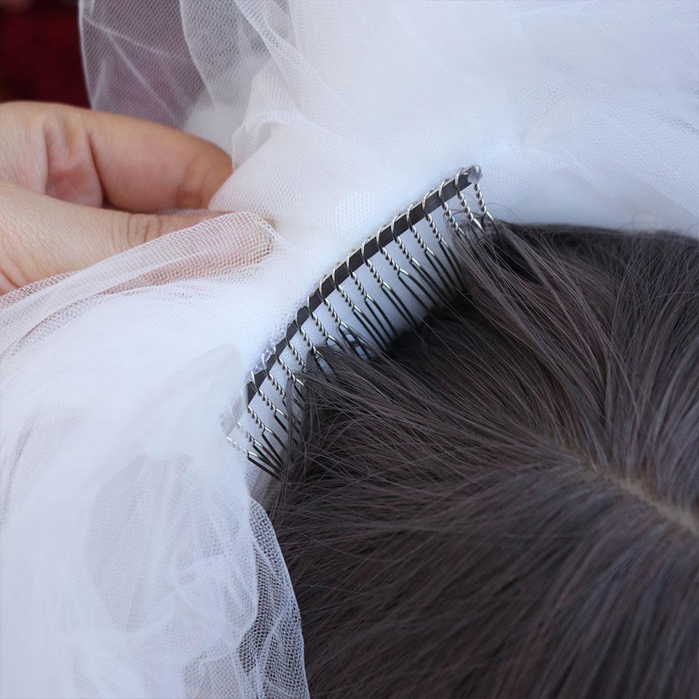 Multi Layer Bridal Veil with Hair Comb Head Covering European Wedding Veil  Wedding Dress