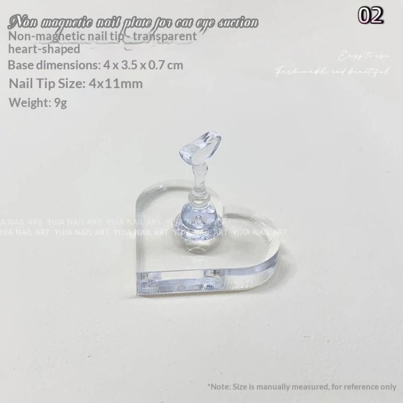 

1Pcs Non-Magnetic Single Nail Holder Transparent Practice Display Stand Nail Support Showing Shelf False Nails Holder