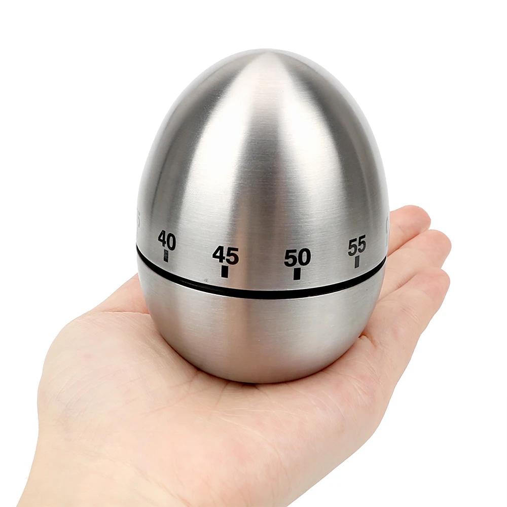 Cooking Tools Kitchen Timer Stainless Steel Egg 60 Minutes Mechanical Alarm Time Clock Counting cute kitchen  egg timer