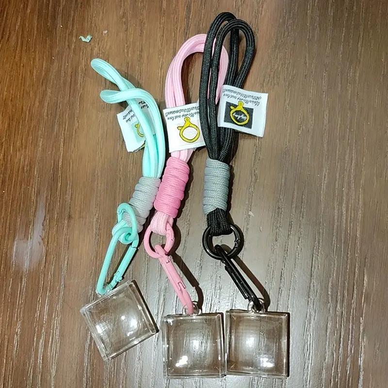 1Pc Blank Acrylic Pixel Filter Keychain Clear Frame Keyring Couple Anniversary Graduation Bag Pendant Diy Accessories