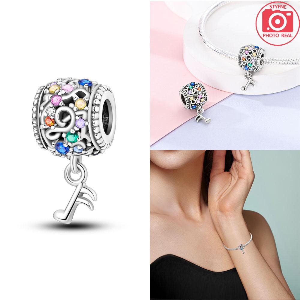 

925 Silver Colorful Zircon Dream Catcher Beads Blue Devil s Eye Pendant Fit Bracelet Woman DIY Jewelry Fine Gift Making