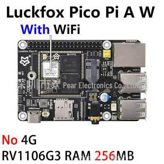 Luckfox Pico Pi RV1106: A/B WiFi6 Audio 4G Kijelző eMMC-vel Raspberry Pi-hez