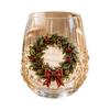 Christmas Glass Cup for Holiday Beverages and Home Decor
