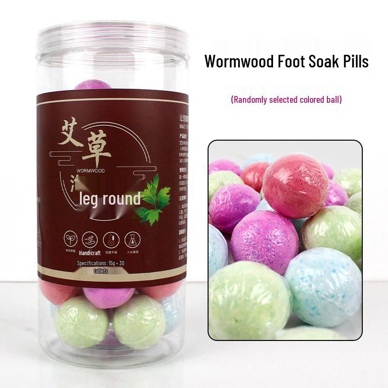 Dual-Color Herbal Foot Soak Beads - No-Boil Mugwort Concentrated Foot Bath Liquid for Home Use