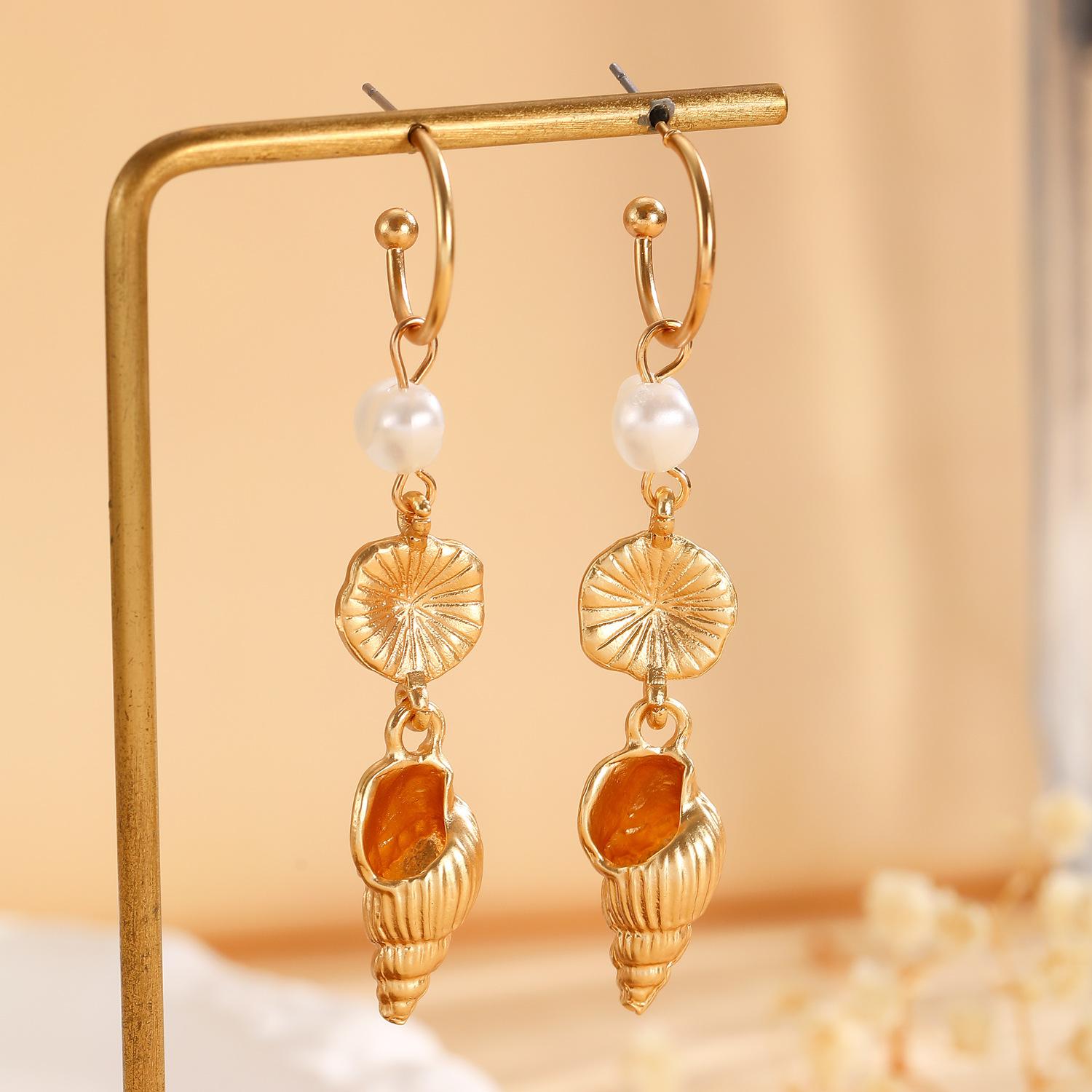 

Модные висячие серьги для женских украшений золотой