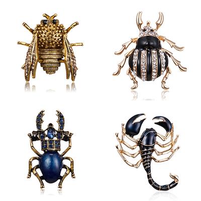 Spilla Insetto Spille Scarabei Spilla Moda Scorpione Cicala Scarabeo Clip Sciarpa Spilla Bouquet Animale Cappotto Abito Accessori Abbigliamento