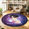 Round Rug Custom NameKpop Demon Hunters Pattern Non Slip Carpet Home Floor Decor