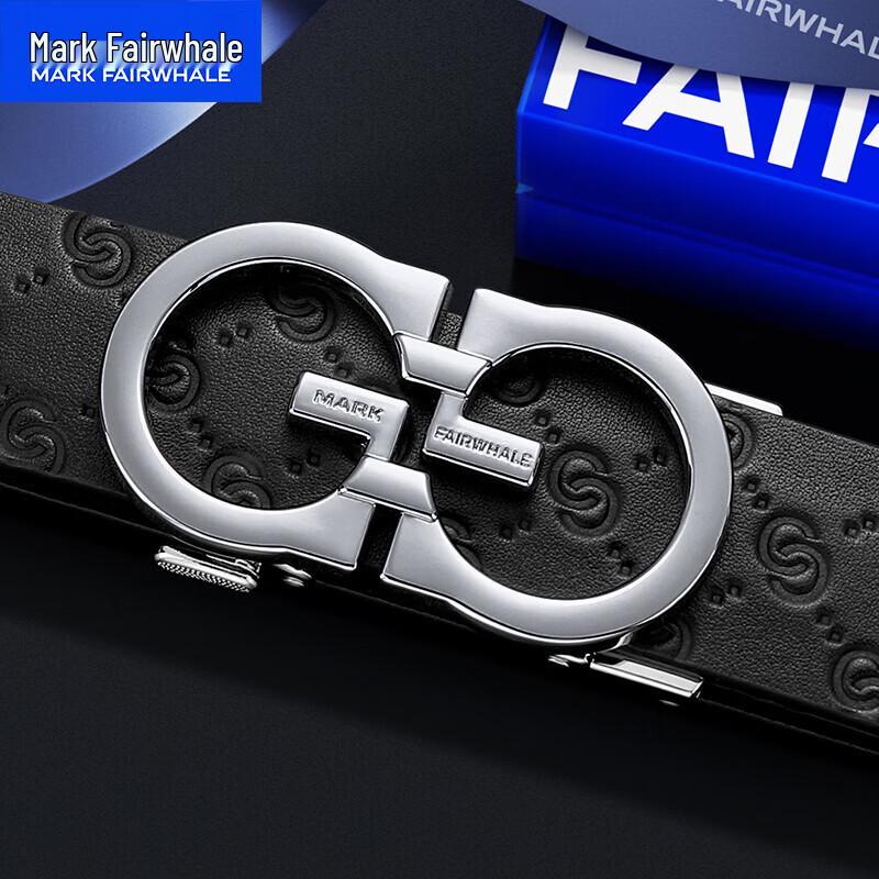 MARK FAIRWHALE Men s Automatic Buckle Leather Belt 120cm