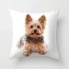 VIKAMA Yorkshire Dog Hd Pillow Case Cute Pet Print Detachable Washable Pet Style Living Room Sofa Bedroom Pillow Case