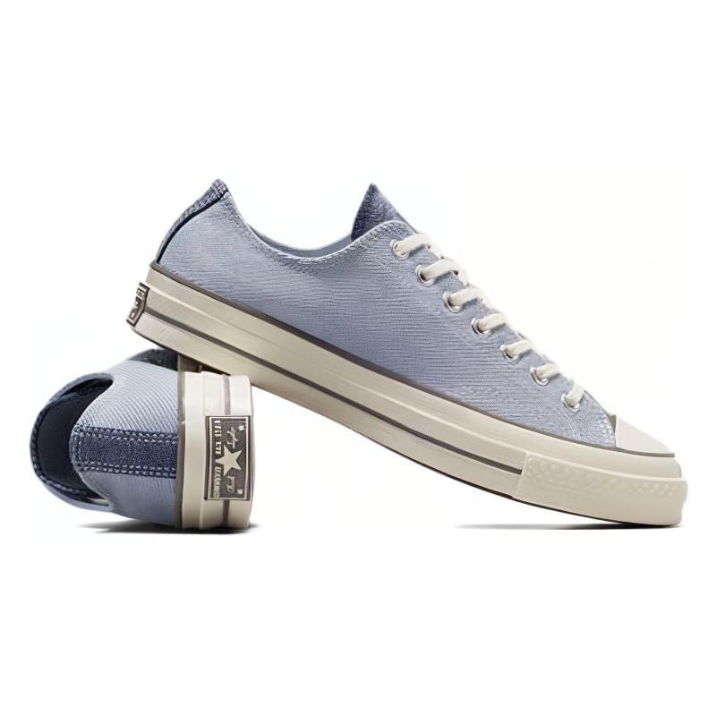Converse Chuck 70 Plus Abrasion Resistant Non-Slip Comfortable Everyday Low-Top Espadrilles Unisex Blue