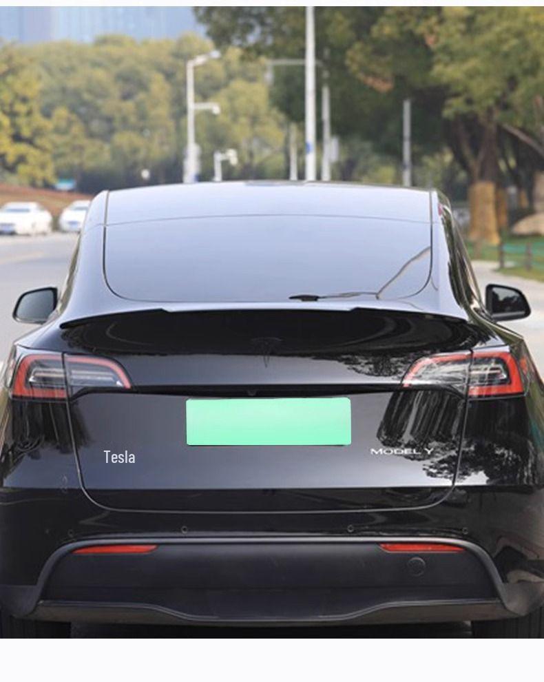 Tesla Model Y/3 Carbon Fiber Rear Wing: Enhances Performance, Reduces Wind Resistance, No Drilling Required.
