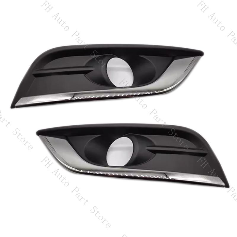 Car Front Bumper Fog Lamp Foglight Trim Cover Frame Bezel Cap Hood Lid Chrome For Renault Koleos 2017 2018