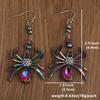Bohemian Style Spider Design Drop & Dangle Earrings - Fashion Creative Shiny Zinc Alloy with Glass Mosaic for Women Daily Wear