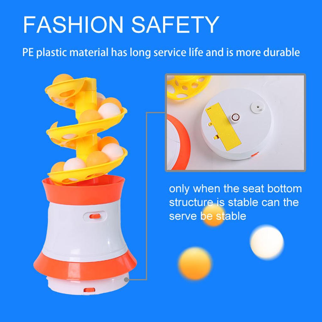 Table Tennis Launcher Portable Table Tennis Trainer Automatic Launcher Robot with Remote Control and 16 Balls