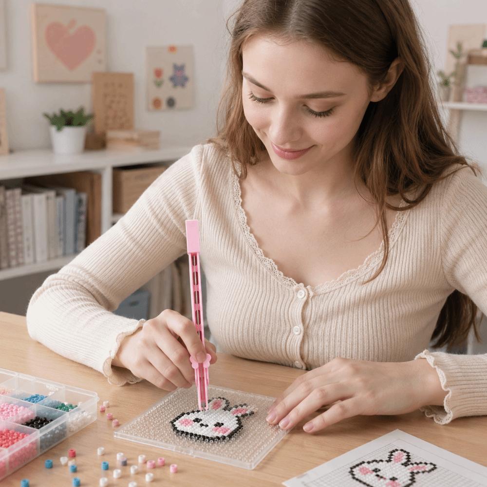 Effizienter Druck-Typ Perlenstift Handheld Automatischer Schmelzperlenstift Lagerbarer Perlenstift Pixel Puzzle