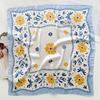 Spring and Summer Graffiti Flowers 71 * 71 Square Scarf Travel Sunscreen Headscarf Practical High-end Scarf for Mother