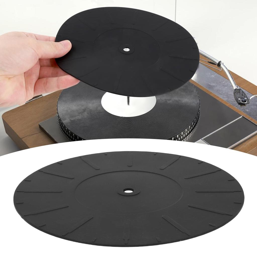 Asixxsix Turntable Platter Rubber Turntable Platter Slip Compatible with All LP Record Reduces Vibration and Improves Sound Quality Mat, 7-inch Mat,