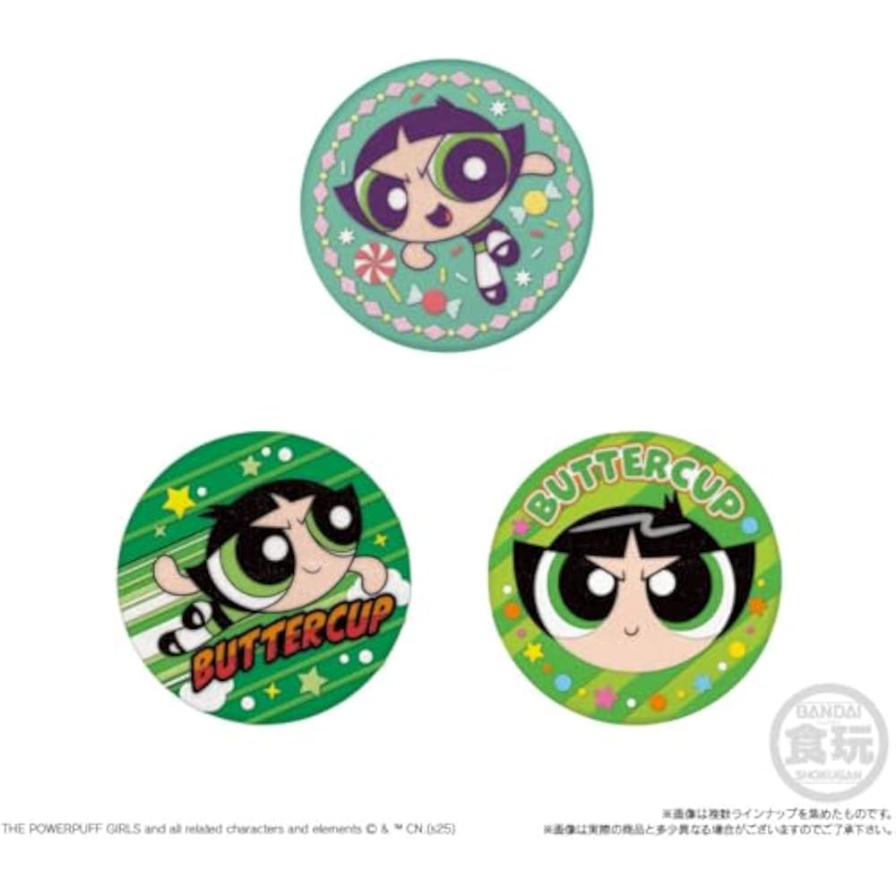 Bandai (BANDAI) Powerpuff Girls Embroidered Can Badge Biscuit Biscuit Food Toy [Box Sale/Set of 12]