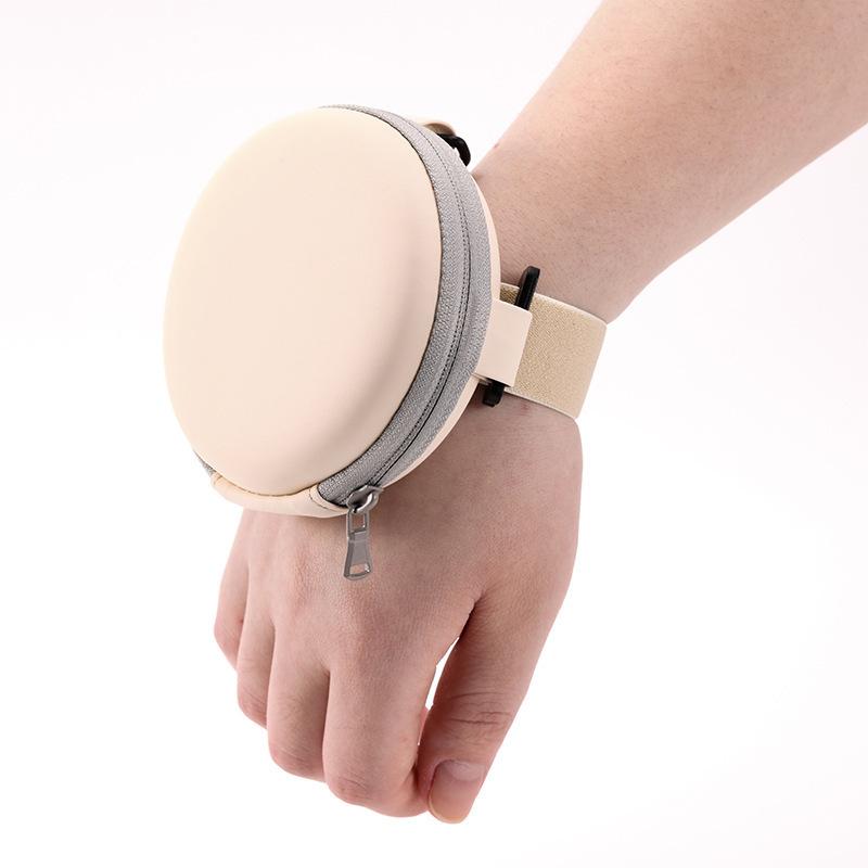 Modisches Brillenetui, faltbar, für Sonnenbrillen, tragbar, mit Reißverschluss, runde Box