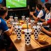 10PCS Reusable Football Drinking Cup 24OZ Water Cup Practical Soccer Pattern Straw Cups  Party
