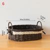 Woven Storage Bin Large Capacity Organiser Basket For Toy Cosmetics Jewelry Book Small Items Living Room Bedroom Dresser