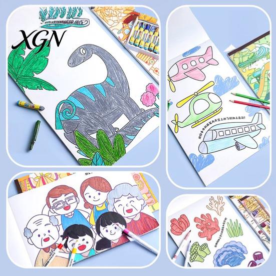 Portable Sketch Paper for Travel 2PCS Children Coloring Book, with 30 Pages, Drawing And Sketching Ocean Life Sheets Art Supplies, Kids