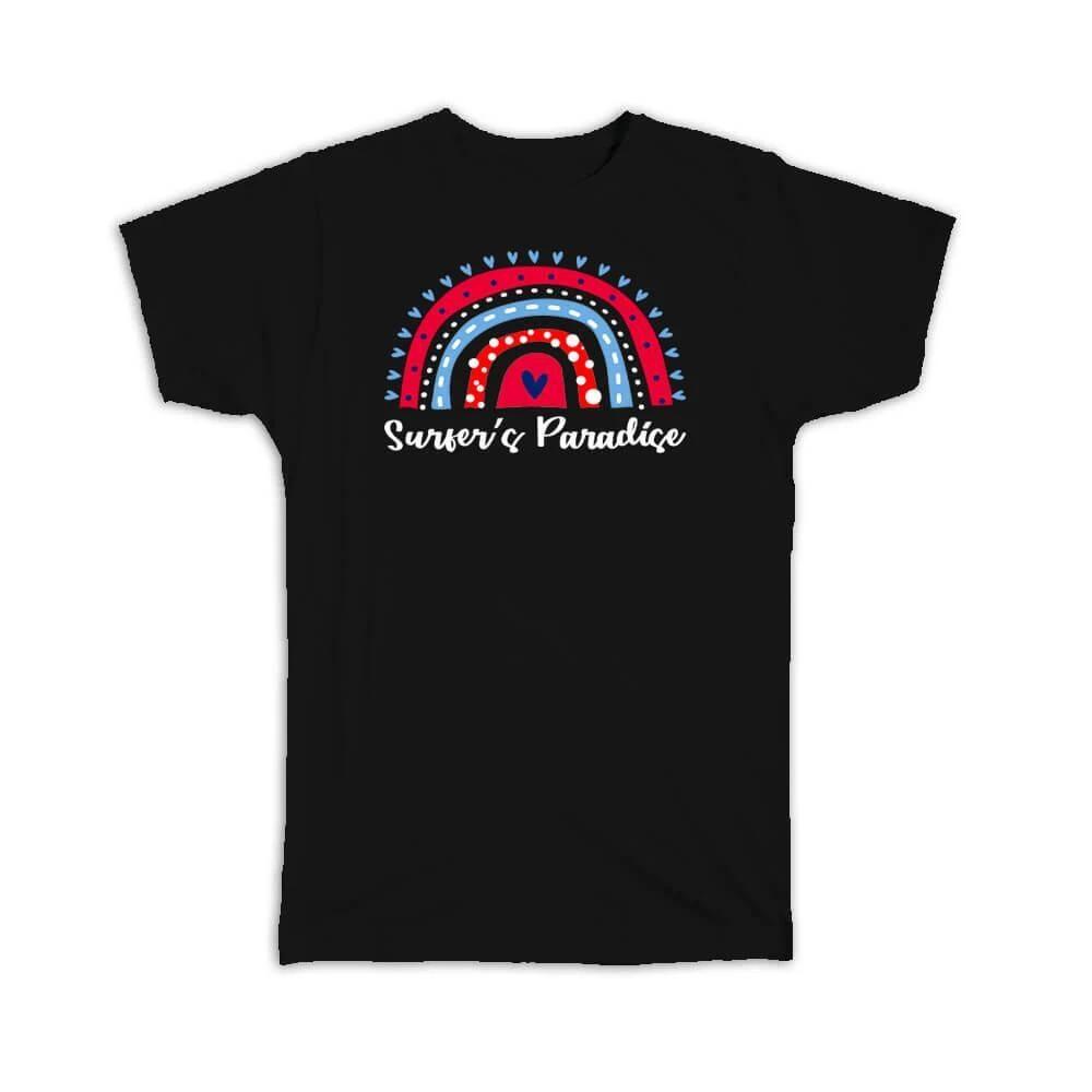 Gift T-Shirt : Surfers Paradise Australia Australian Aussie Rainbow M