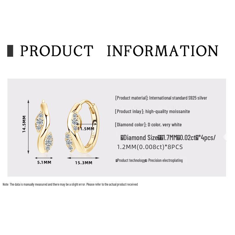 

Серьги-кольца с цветком маргаритки из розового золота с муассанитами - Милые серебряные украшения со свежей, нежной и крутой атмосферой 925 Silver