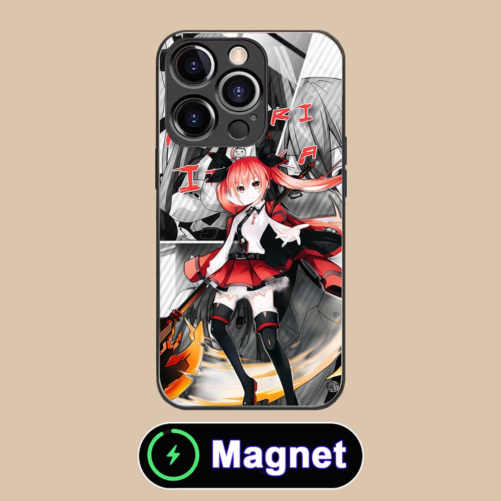 

Date a Live Kotori Itsuka Glass MagSafe Mobile Phone Case for iPhone 17 16 15 14 13 12 11 Air Pro Max Plus Mini Colorful Cover iPhone17
