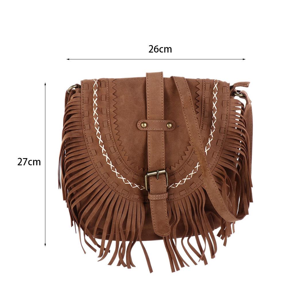 Cowboy Suede Saddle Bag Mobile Phone Bag Shoulder Bag Female Handbag Women Crossbody Bag Tassel Bag