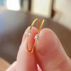 Minimally Four Claw Inlaid Small Single Diamond Ring for Women Slim Design The Ring Opening Can Be Adjusted for  Gifts