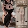 Sex Underwear Sexy Hollow Hot Lace-up Cheongsam High Split Skirt Nightclub Witch Uniform Temptation